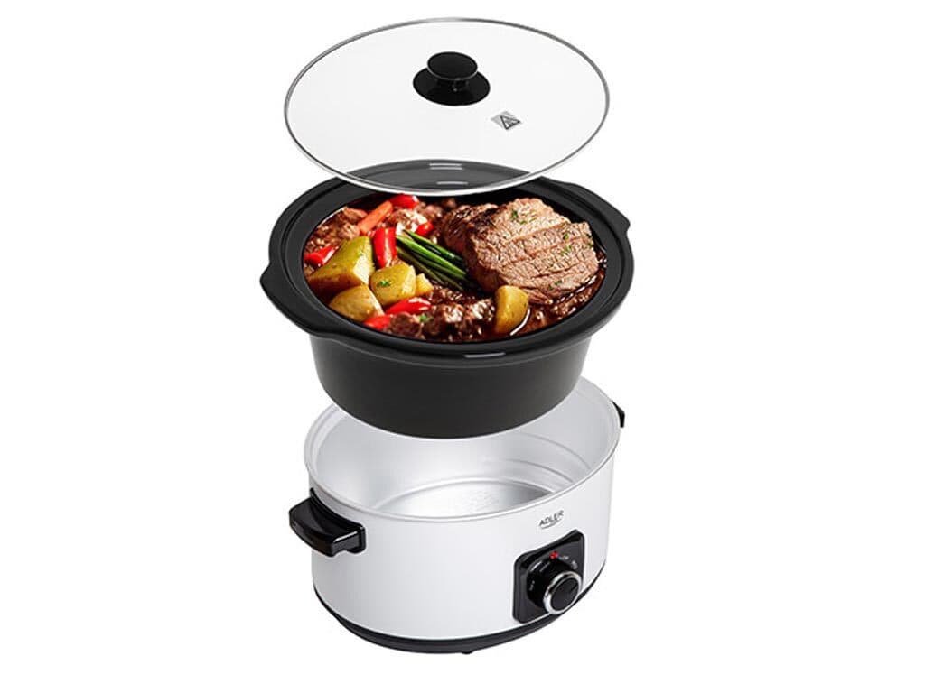 Adler AD 6413W Slow Cooker 290W με Χωρητικότητα 5.8lt Λευκό 3
