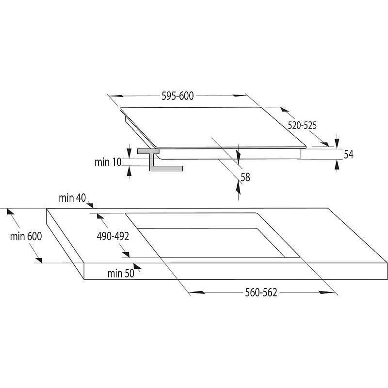 Gorenje Gi6401wsc Επαγωγική Εστία Αυτόνομη με Λειτουργία Κλειδώματος 59.5x52εκ. Λευκή 742456 4