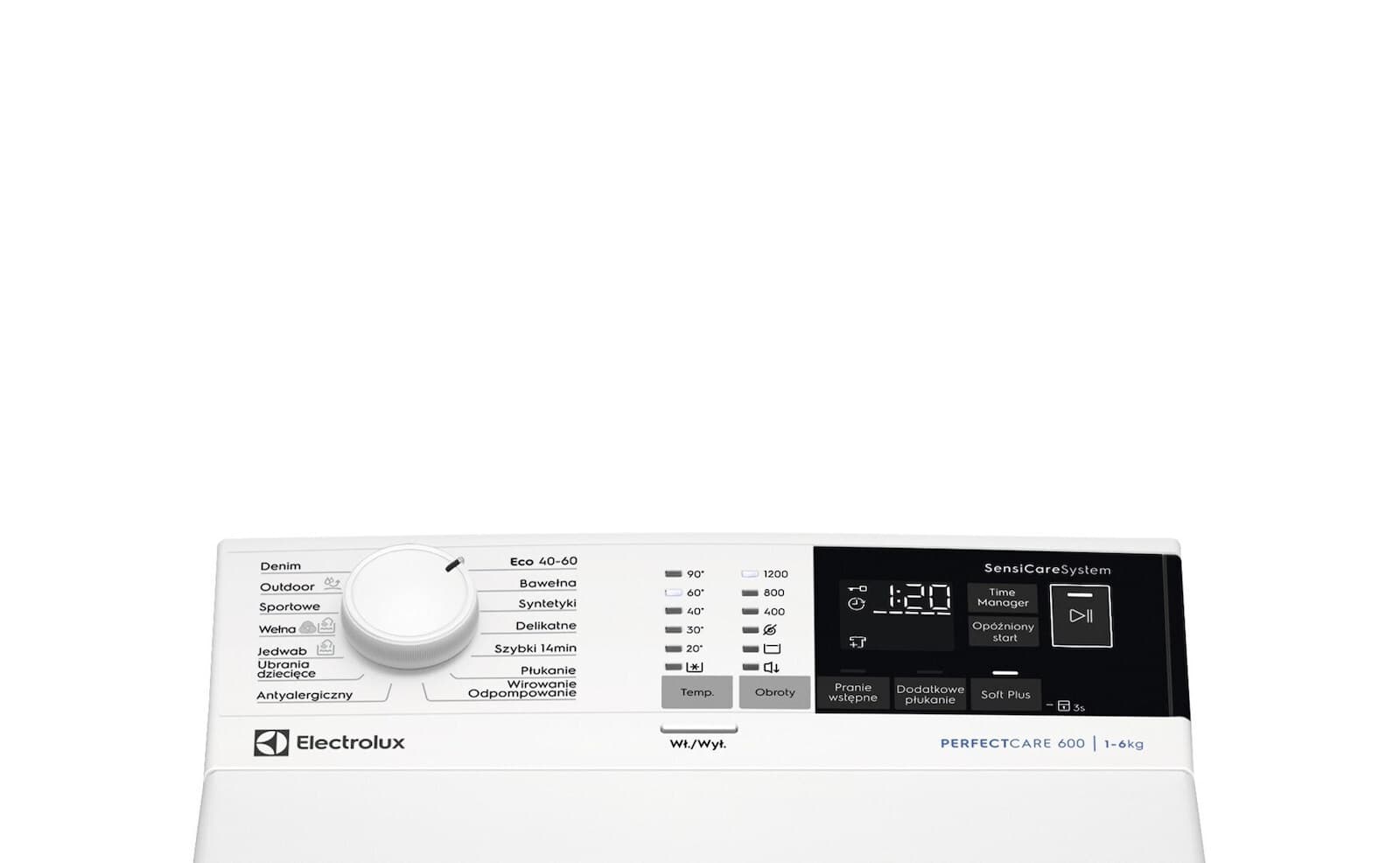 Electrolux Πλυντήριο Ρούχων Άνω Φόρτωσης 6kg με Τεχνολογία Ατμού 1151 Στροφών EW6TN24262P 9