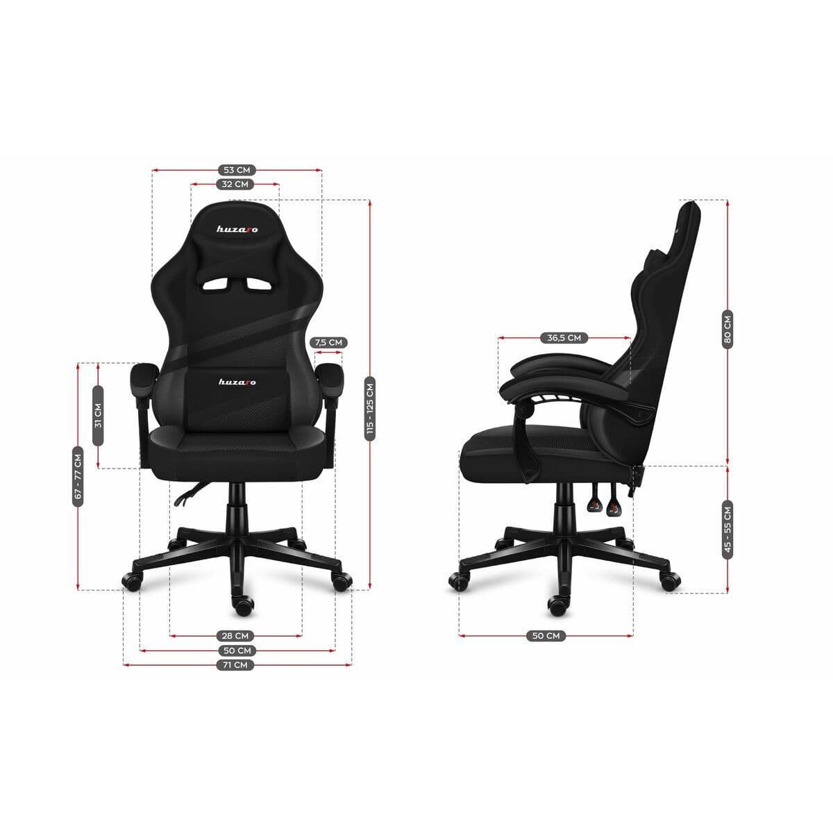 Huzaro Force 4.4 Καρέκλα Gaming Δερματίνης Carbon 4