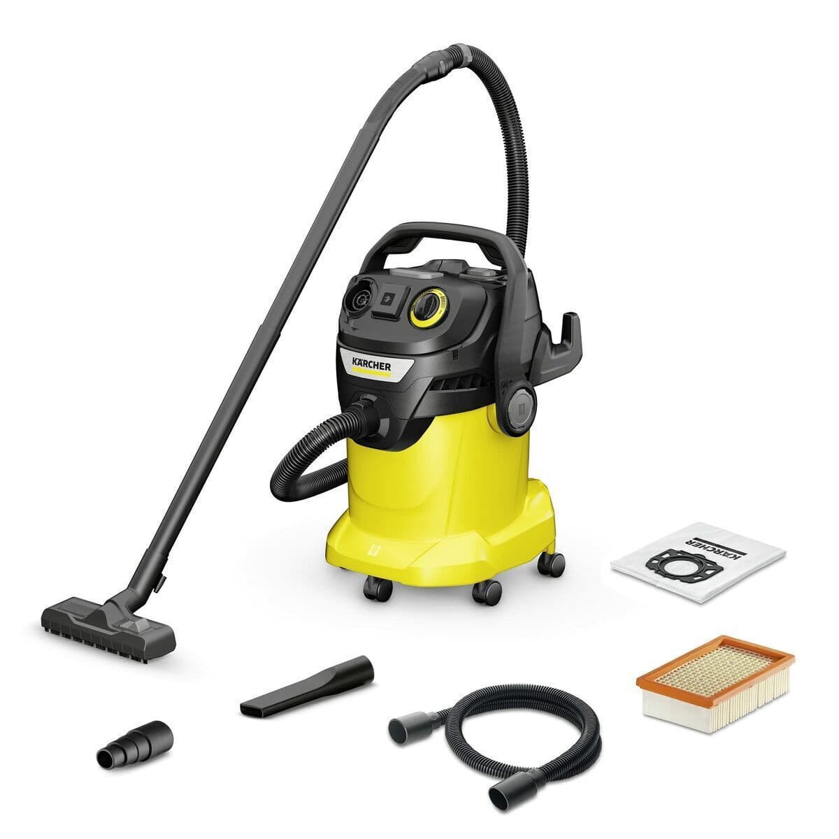 Karcher KWD 6 P V-25/6/22 Σκούπα Υγρών / Στερεών 2000W με Πλαστικό Κάδο 25lt 2