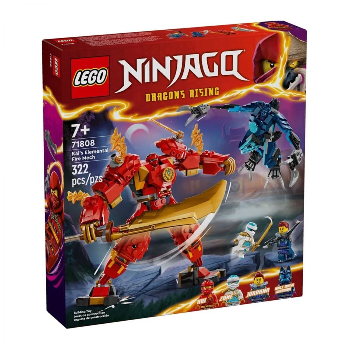 LEGO Ninjago Kai's Elemental Fire Mech για 7+ Ετών 322τμχ 71808 2