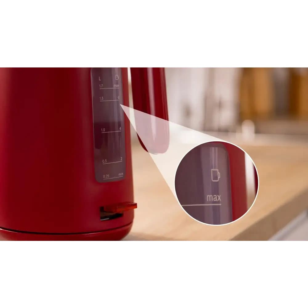 Bosch Mymoment Βραστήρας 1.7lt 2400W Κόκκινος 8