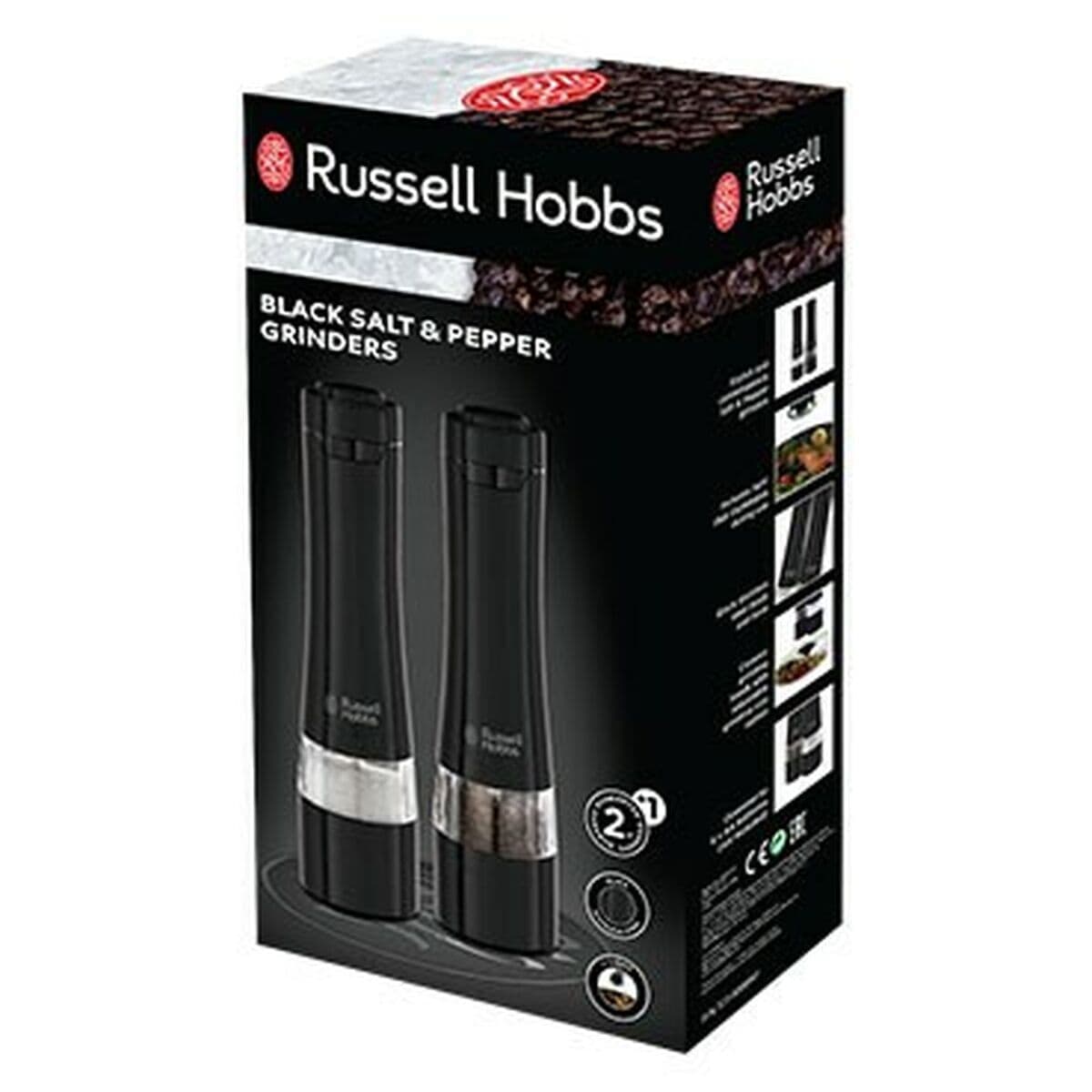 Russell Hobbs Classics Σετ Ηλεκτρικοί Μύλοι Μπαχαρικών Inox σε Μαύρο Χρώμα 28010 2τμχ 9