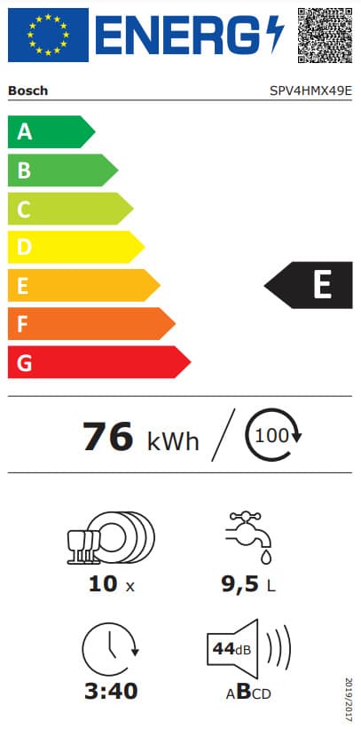 Bosch Πλήρως Εντοιχιζόμενο Πλυντήριο Πιάτων με Wi-Fi για 10 Σερβίτσια Π44.8xY81.5εκ. SPV4HMX49E 7