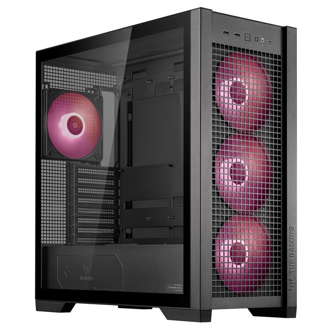 Asus TUF Gaming GT302 ARGB Midi Tower Κουτί Υπολογιστή με Πλαϊνό Παράθυρο Μαύρο 5