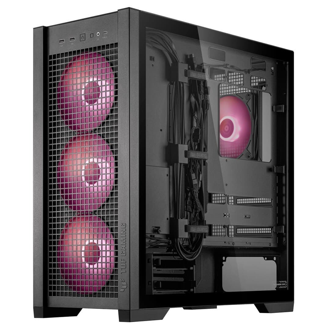 Asus TUF Gaming GT302 ARGB Midi Tower Κουτί Υπολογιστή με Πλαϊνό Παράθυρο Μαύρο 14