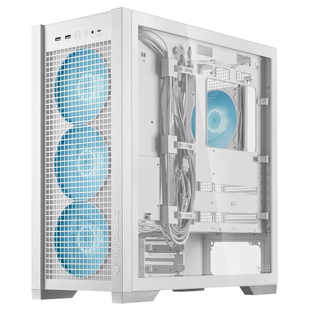 Asus TUF Gaming GT302 ARGB Midi Tower Κουτί Υπολογιστή με Πλαϊνό Παράθυρο Λευκό 11