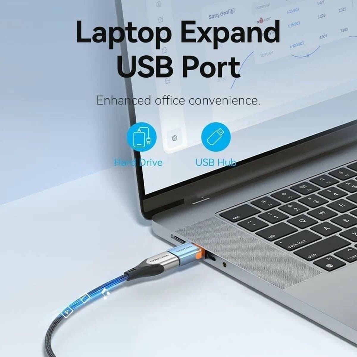 Vention CUBH0 Μετατροπέας N-Connector male σε USB-C female Γκρι 4