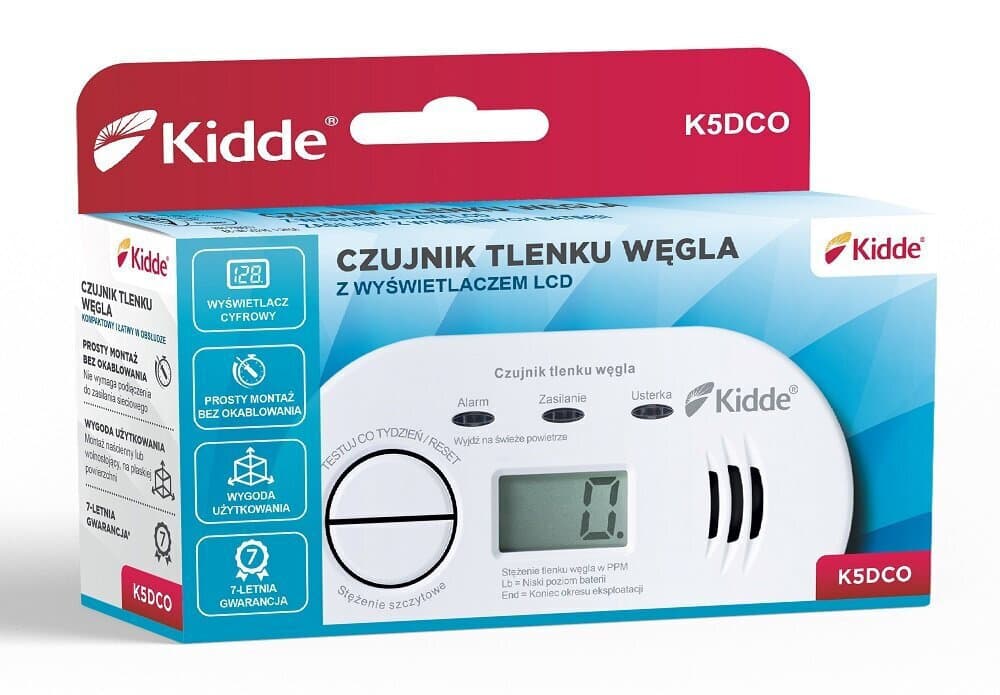 Kidde Ανιχνευτής Mονοξειδίου του Άνθρακα CO K5DCO 5