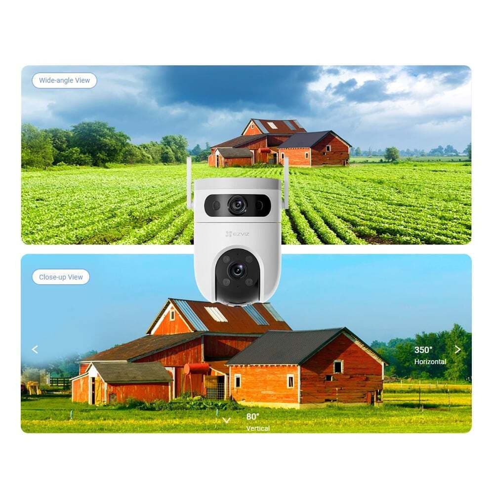Ezviz IP Dual Κάμερα Παρακολούθησης Wi-Fi 3+3MP Αδιάβροχη με Αμφίδρομη Επικοινωνία και Φακό 2.8mm 3