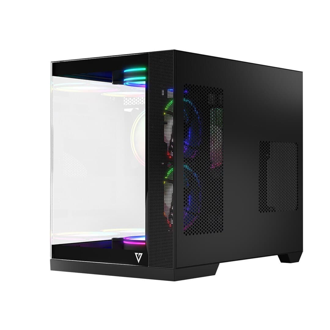 Modecom Panorama ARGB 5F Gaming Midi Tower Κουτί Υπολογιστή με Πλαϊνό Παράθυρο Μαύρο 3