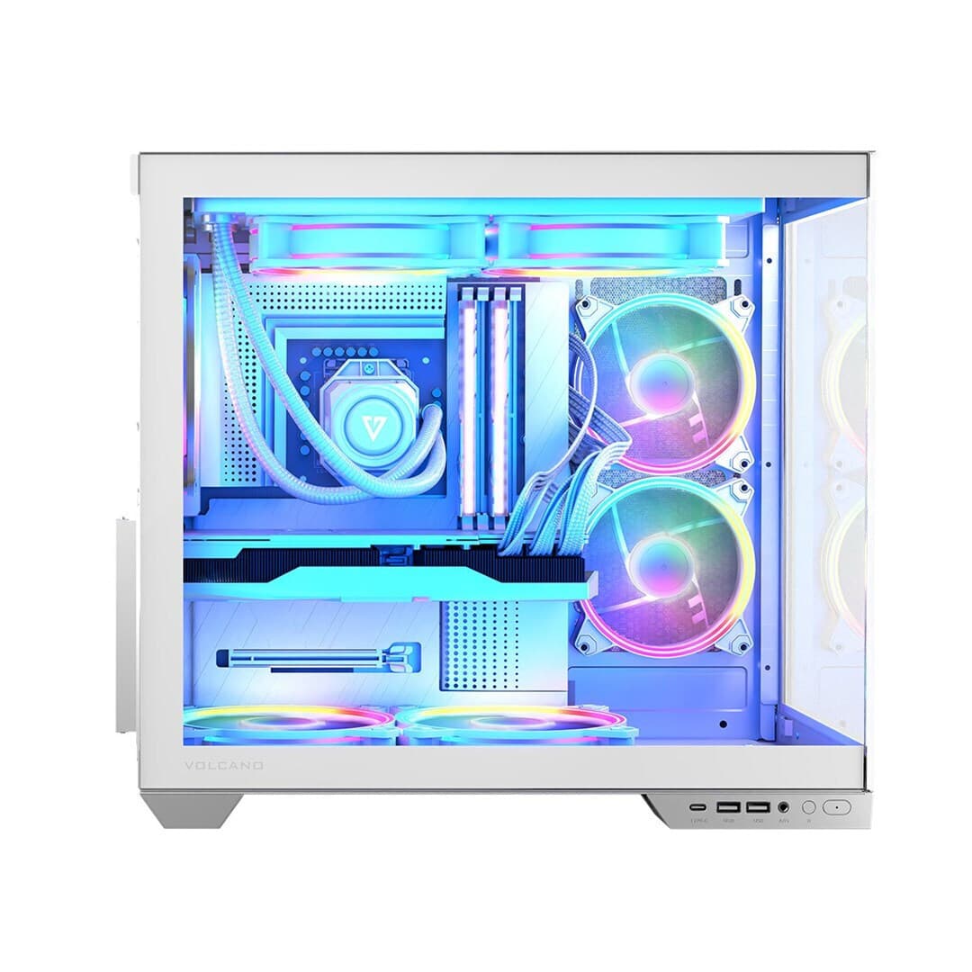 Modecom Panorama ARGB 7F Gaming Midi Tower Κουτί Υπολογιστή με Πλαϊνό Παράθυρο Λευκό 6