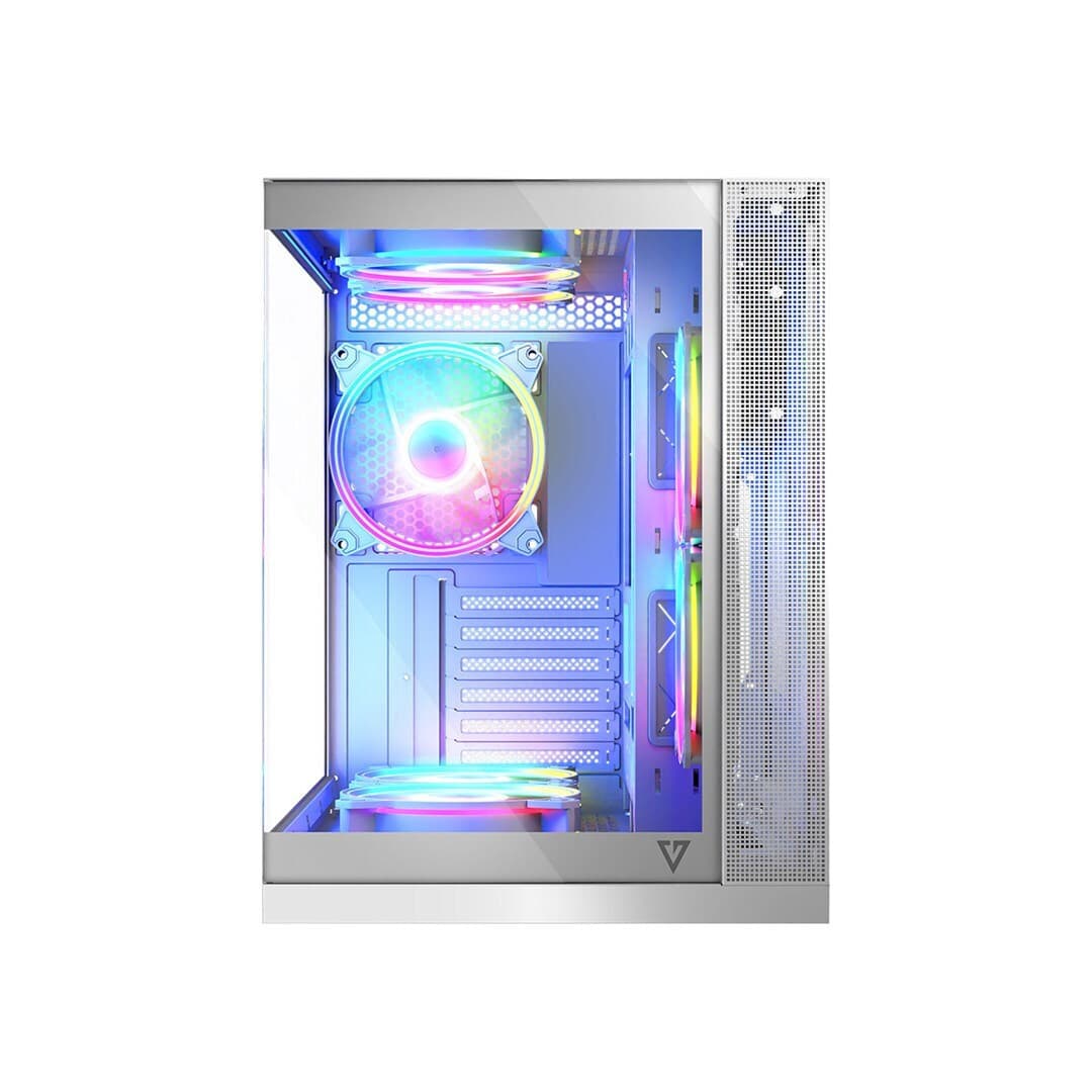 Modecom Panorama ARGB 7F Gaming Midi Tower Κουτί Υπολογιστή με Πλαϊνό Παράθυρο Λευκό 9