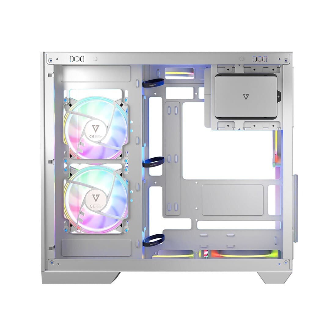 Modecom Panorama ARGB 7F Gaming Midi Tower Κουτί Υπολογιστή με Πλαϊνό Παράθυρο Λευκό 14