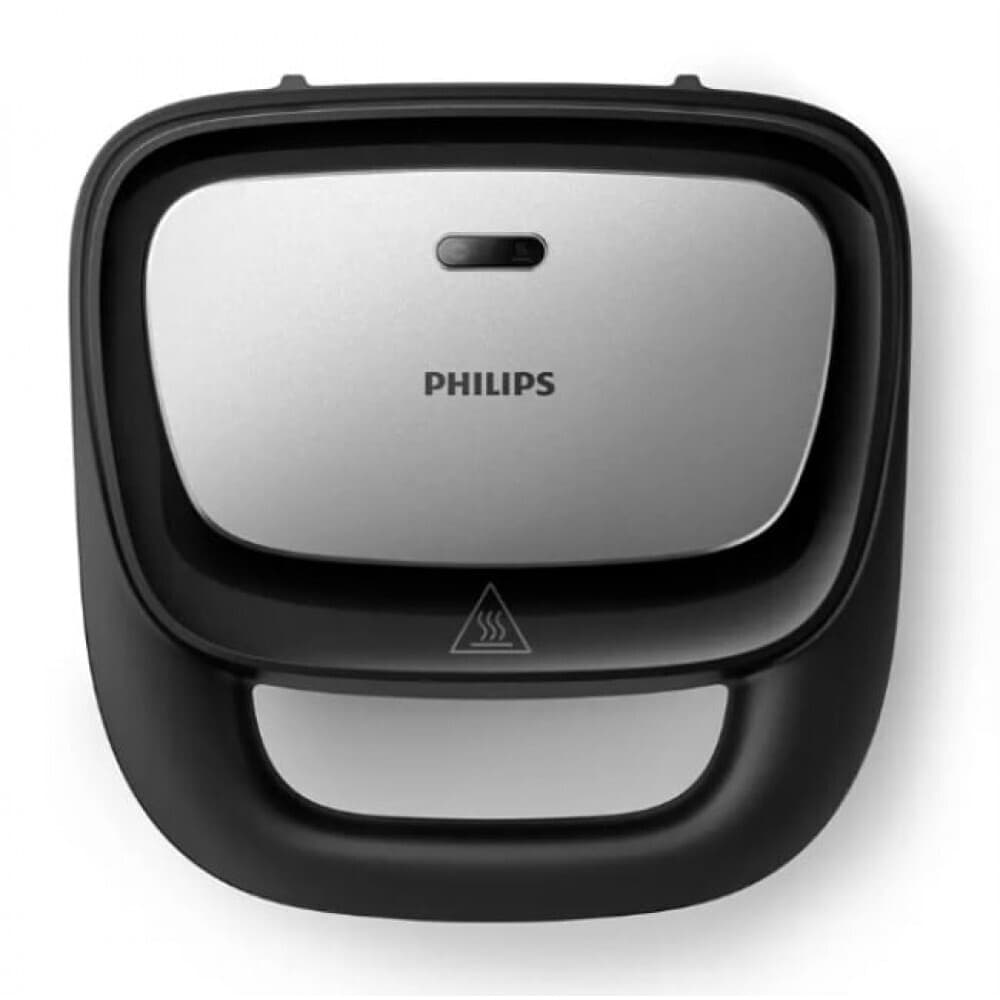 Philips Τοστιέρα με Αποσπώμενες Πλάκες για 2 Τοστ 750W Μαύρη HD2350/80