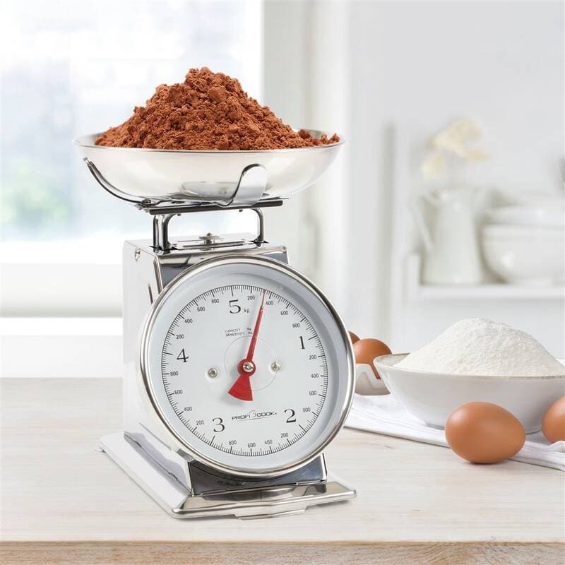 Profi Cook Αναλογική Ζυγαριά Κουζίνας με Κάδο έως 5kg Γκρι 7