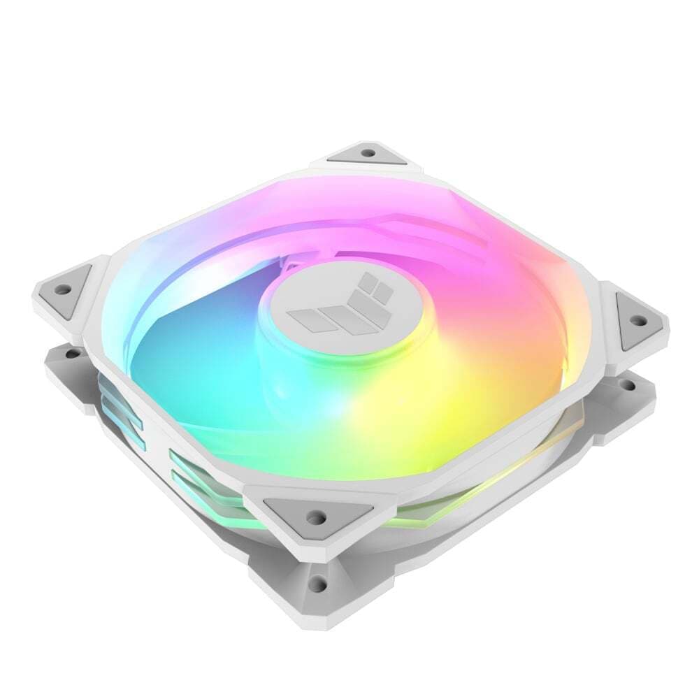 Asus TUF Gaming TR120 Reverse Blade Case Fan (2000rpm / 76.3cfm) με ARGB Φωτισμό και Σύνδεση 4-Pin PWM Λευκό 5
