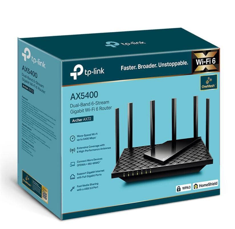 TP-LINK Archer AX72 v1 Ασύρματο Router Wi‑Fi 6 με 4 Θύρες Gigabit 5