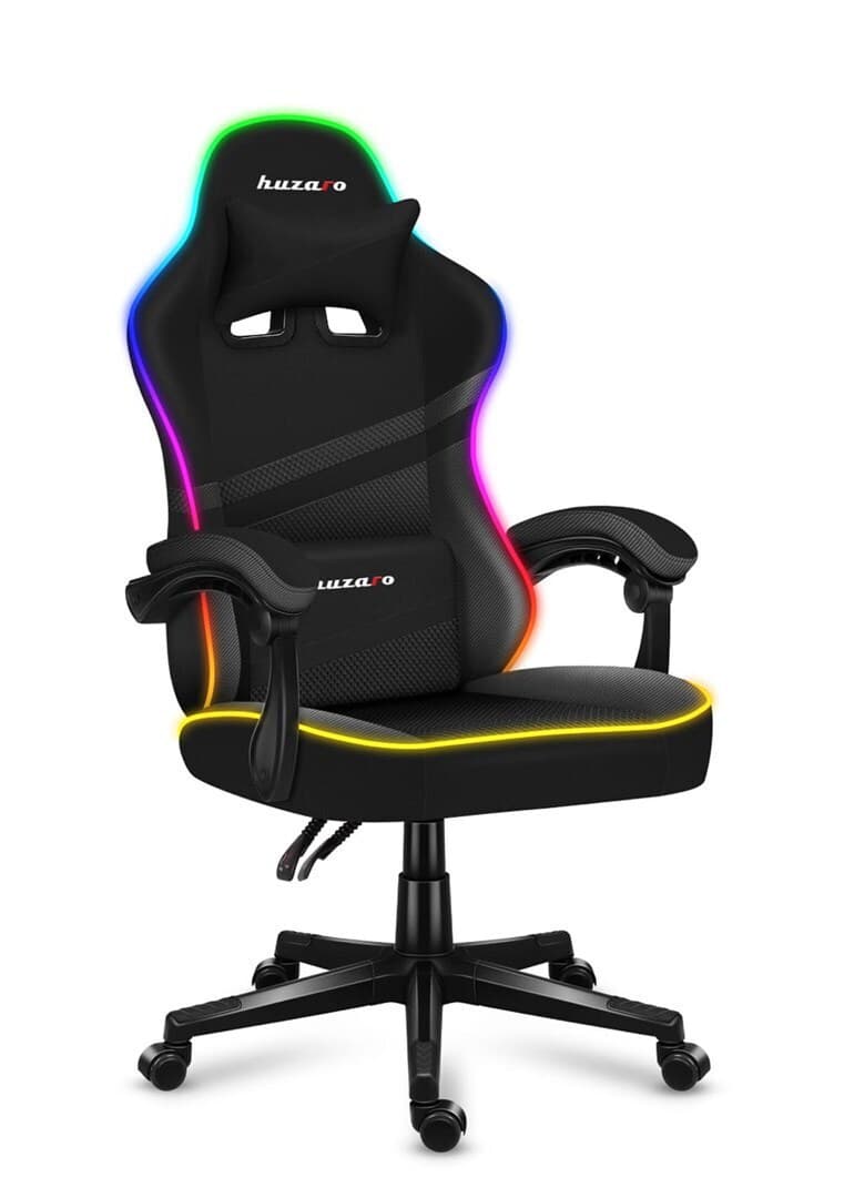 Huzaro Force 4.4 Καρέκλα Gaming Δερματίνης με RGB Φωτισμό Μαύρη 7