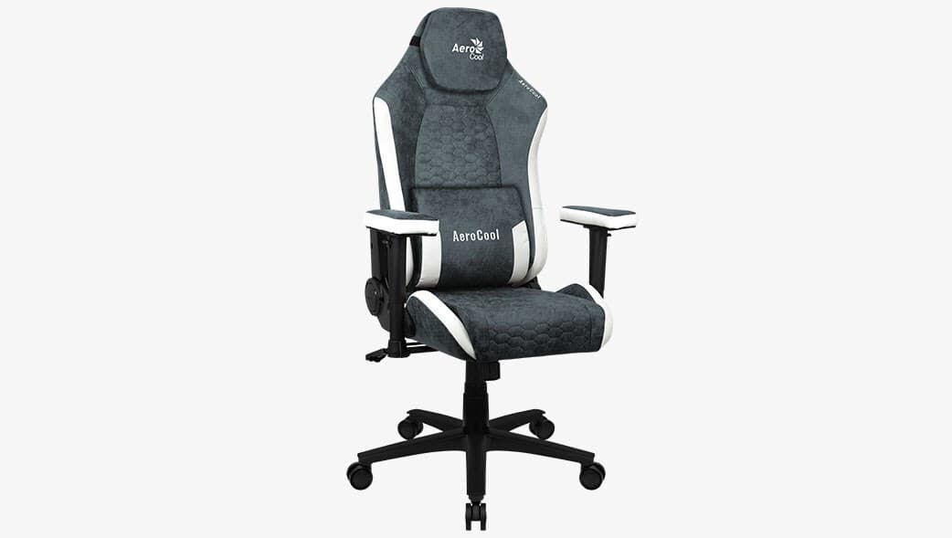 Aerocool Royal AeroWeave Υφασμάτινη Καρέκλα Gaming με Ρυθμιζόμενα Μπράτσα και Υποπόδιο Ash Grey 8