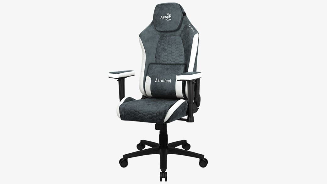 Aerocool Royal AeroWeave Υφασμάτινη Καρέκλα Gaming με Ρυθμιζόμενα Μπράτσα και Υποπόδιο Ash Grey 12