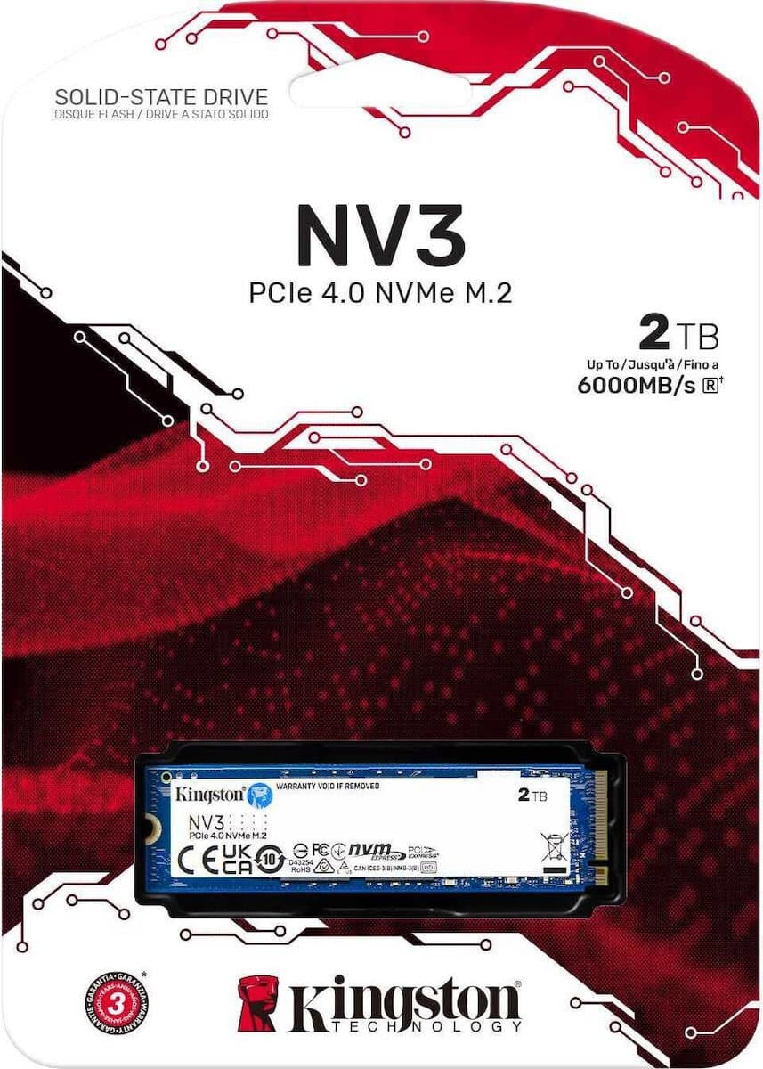 Kingston Nv3 SSD 2TB τύπου M.2 με σύνδεση PCI Express 4.0 (PS5 Compatible) SNV3S/2000G 4