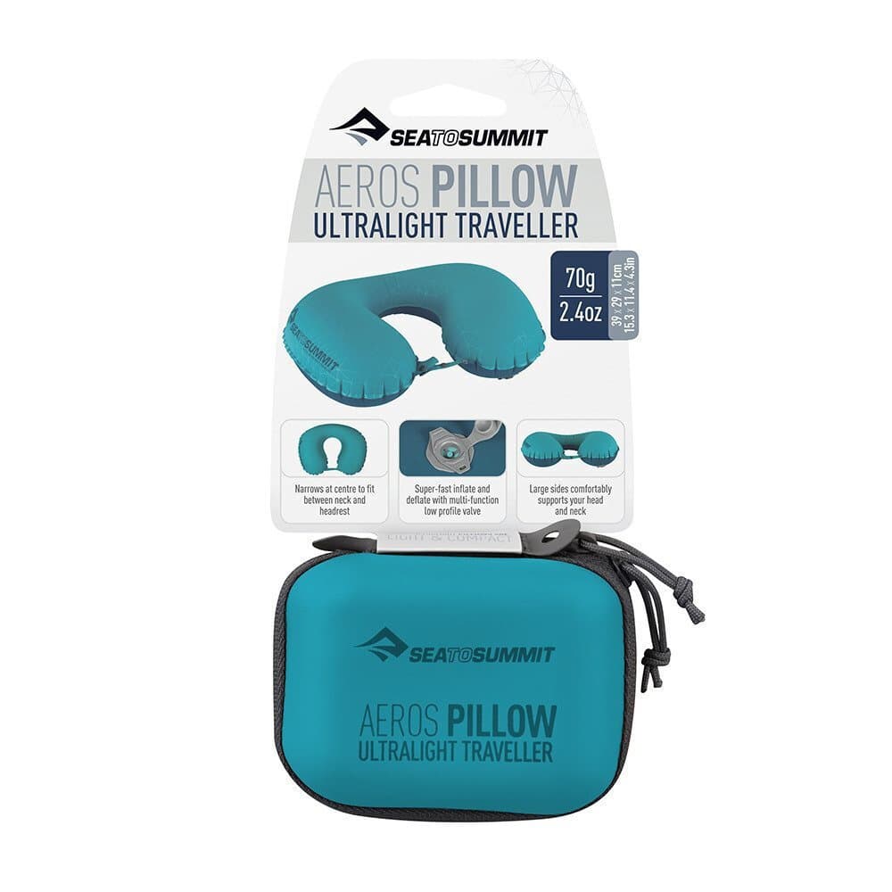 Sea to Summit Ultralight Traveller Μαξιλαράκι Ταξιδίου Μαξιλαράκι Πολυεστερικό Τιρκουάζ 4