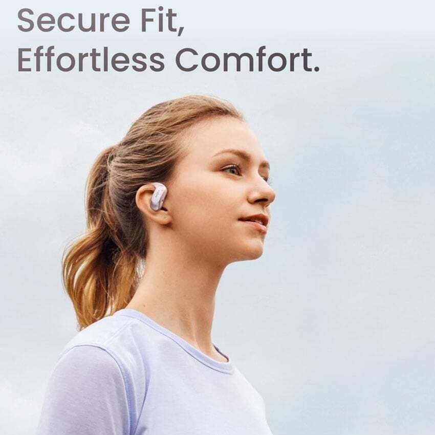 Shokz OpenFit Air Open Ear Bluetooth Handsfree Ακουστικά με Αντοχή στον Ιδρώτα και Θήκη Φόρτισης Λευκά 3