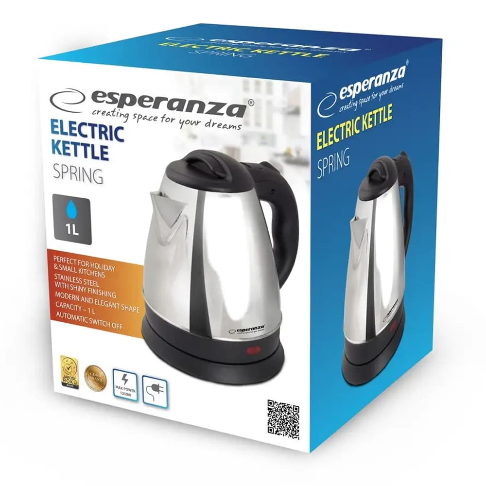 Esperanza Βραστήρας 1.8lt 2200W Γκρι EKK104S 3