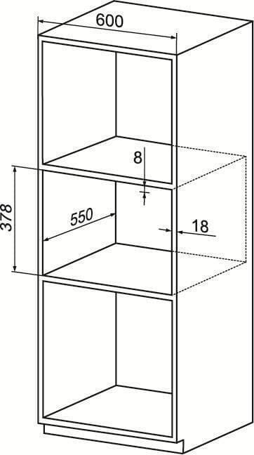 MPM MPM-25-KMI-01 Εντοιχιζόμενος Φούρνος Μικροκυμάτων με Grill 25lt Μαύρος 2
