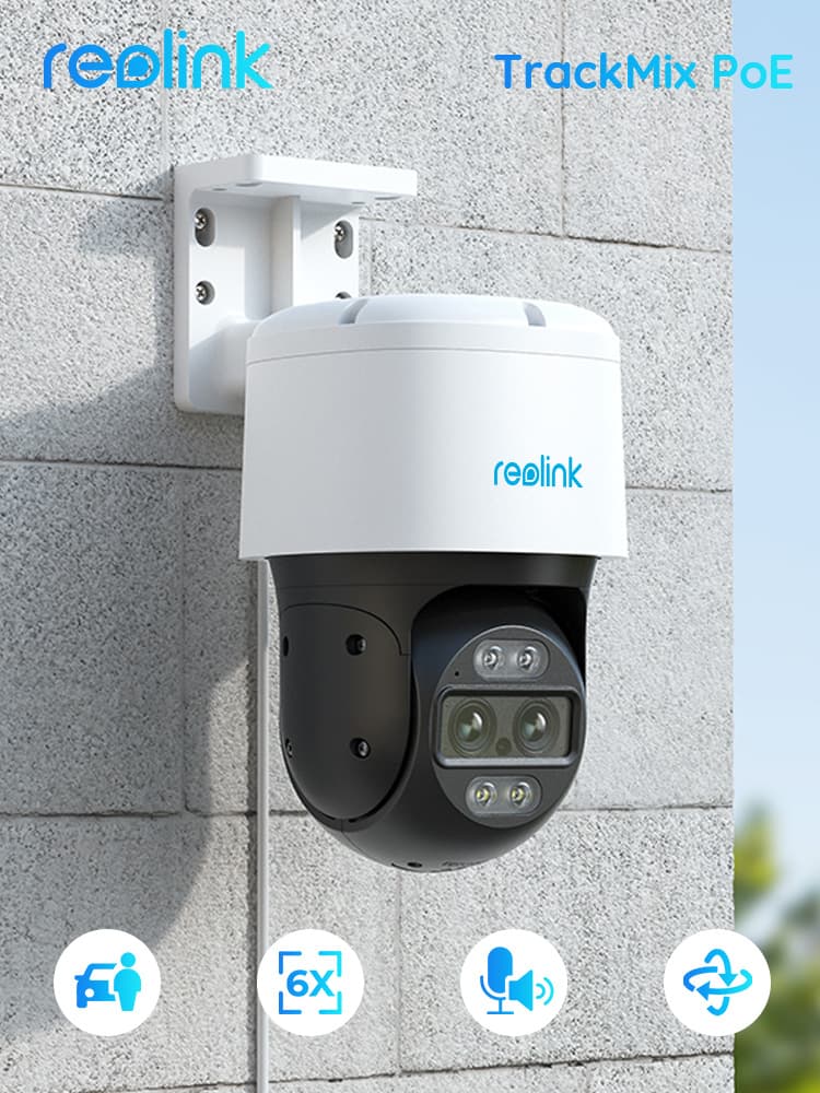 Reolink TrackMix Series IP Dual Κάμερα Παρακολούθησης 4K Αδιάβροχη με Αμφίδρομη Επικοινωνία και Φακό 2.8mm 6
