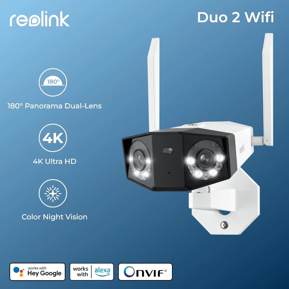 Reolink Duo Series IP Dual Κάμερα Παρακολούθησης 4K Αδιάβροχη με Αμφίδρομη Επικοινωνία 4