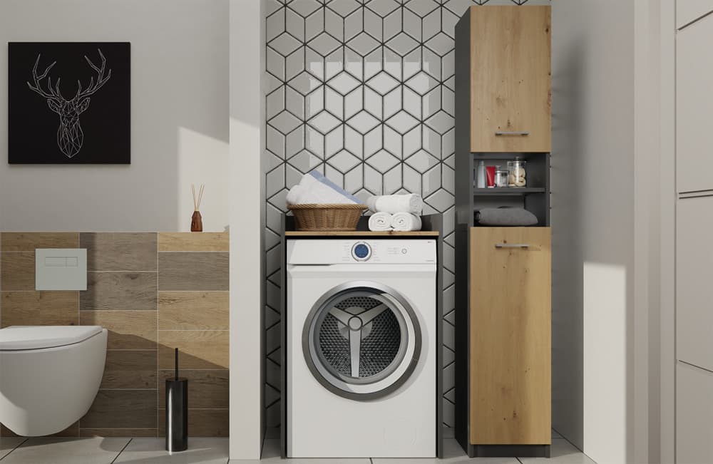 Washing Machine Cabinet Pola Np Anthracite Artisan