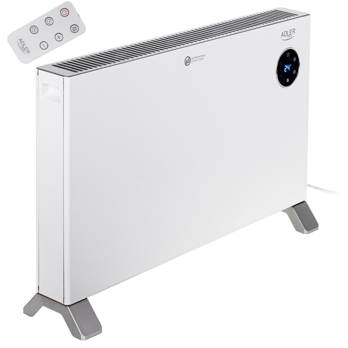 Adler AD 7752 Θερμοπομπός Δαπέδου 2000W με Ηλεκτρονικό Θερμοστάτη Λευκός