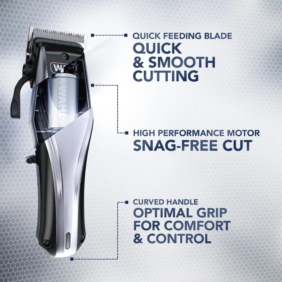 Wahl Professional Rapid Clip Stainless Steel Επαναφορτιζόμενη Κουρευτική Μηχανή Μαύρη 09657-0460 5