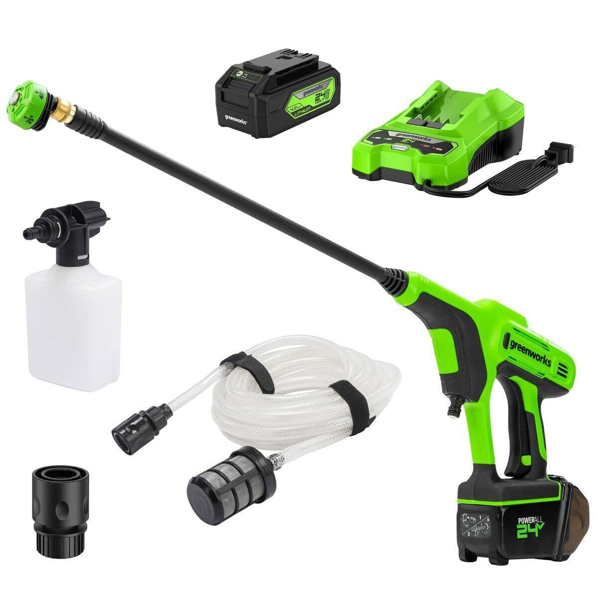 Greenworks G24PWK4 Πλυστικό Μπαταρίας 24V 1x4Ah με Πίεση 24bar 4