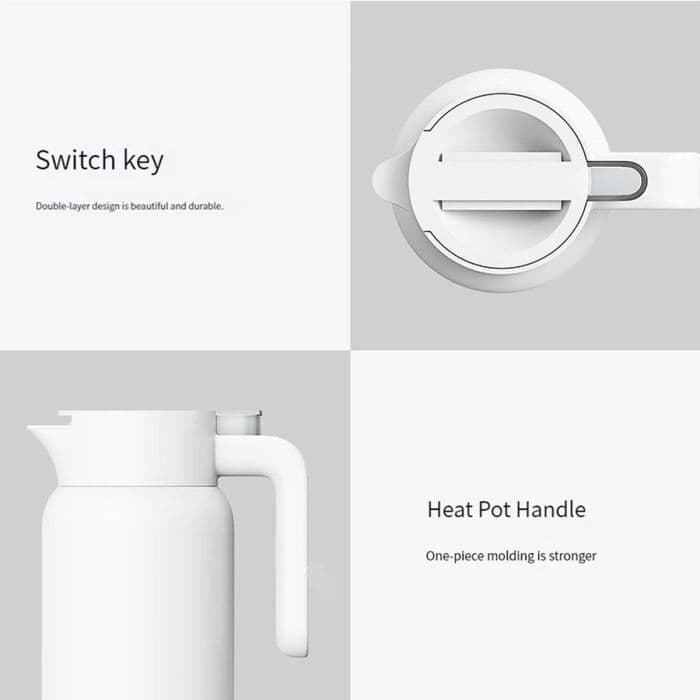 Xiaomi Insulated Kettle Κανάτα Θερμός Ανοξείδωτο 1.8lt Λευκό με Λαβή BHR9049GL
