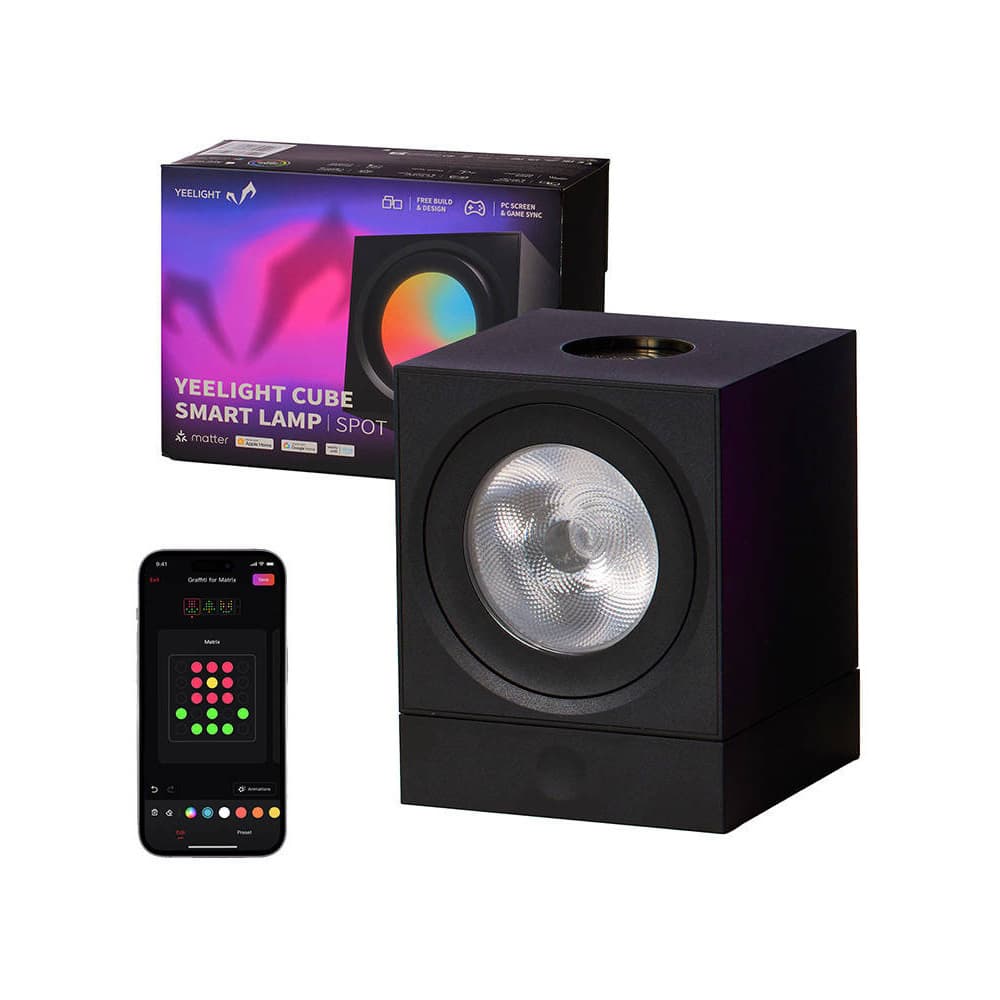 Yeelight Smart Διακοσμητικό Φωτιστικό Smart LED RGB 7.5x7.5x7.5εκ. LFWD-0008 4