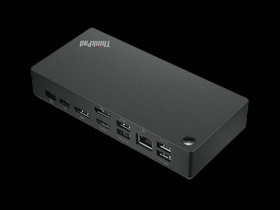 Lenovo ThinkPad Universal 90W USB-C Docking Station με HDMI/DisplayPort 4K PD Ethernet και σύνδεση 3 Οθονών Μαύρο 5