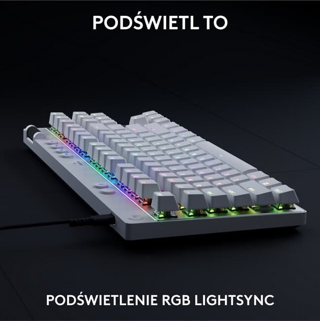 Logitech Pro X TKL Ηall Effect Gaming Πληκτρολόγιο Tenkeyless με Magnetic διακόπτες και RGB φωτισμό (Αγγλικό US) Λευκό
