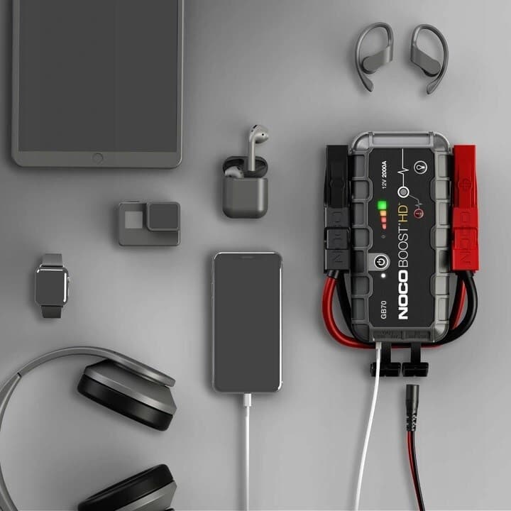 Noco Boost Gb70 Hd Ultrasafe Φορητός Εκκινητής Μπαταρίας Αυτοκινήτου & Μοτοσυκλέτας 2000A με Power Bank / USB 12V 0-46221-15005-6