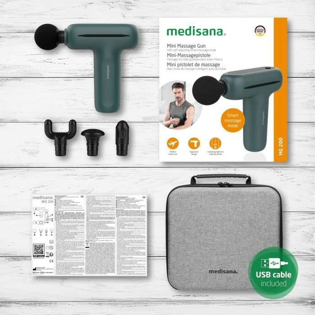 Medisana MG 200 Πιστόλι Μασάζ για το Σώμα με Δόνηση Γκρι 6