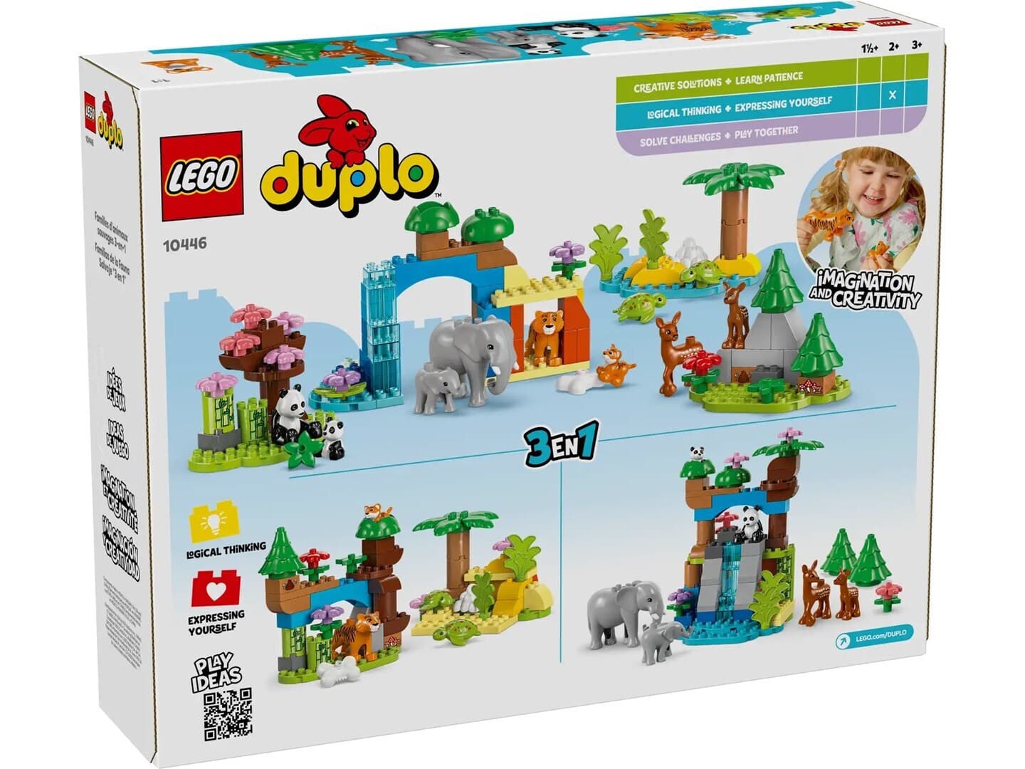 LEGO Duplo Town - 3-in-1 Wild Animal Families για 2+ Ετών 92τμχ 10446 3