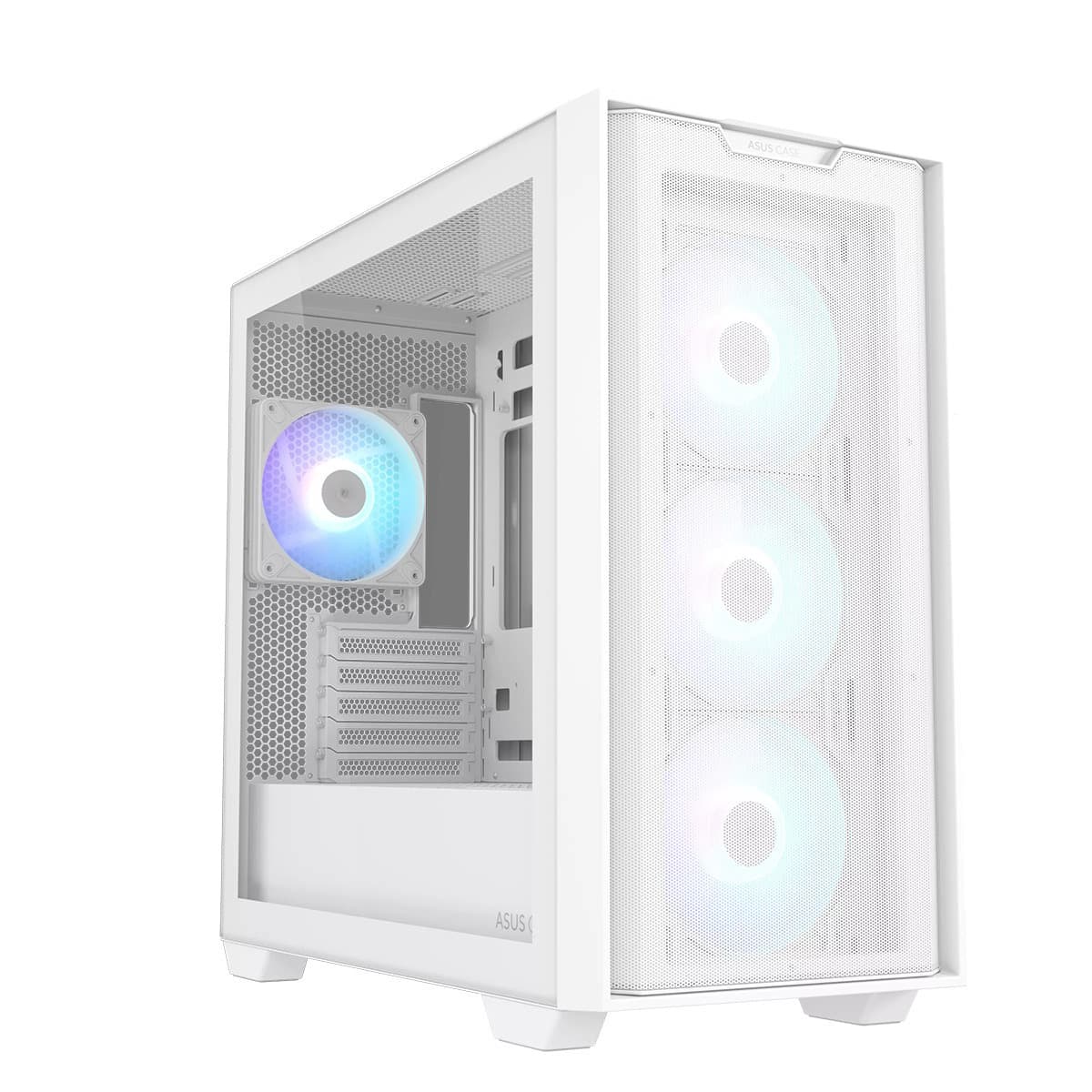 Asus A21 PLUS TG Gaming Midi Tower Κουτί Υπολογιστή με Πλαϊνό Παράθυρο και RGB Φωτισμό Λευκό 4