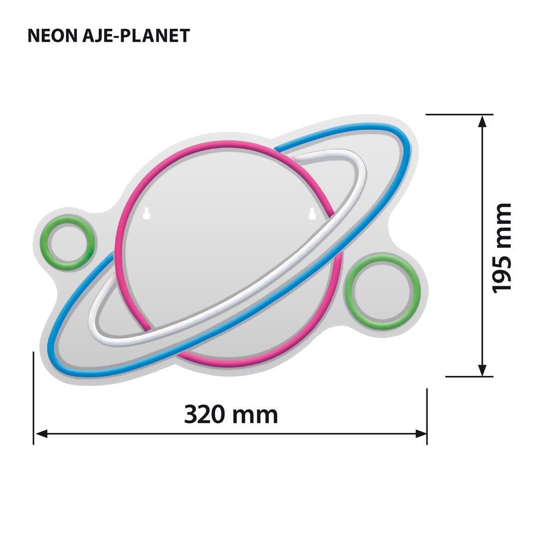 Active Jet Neon Διακοσμητικό Φωτιστικό LED AJE-NEON PLANET 5