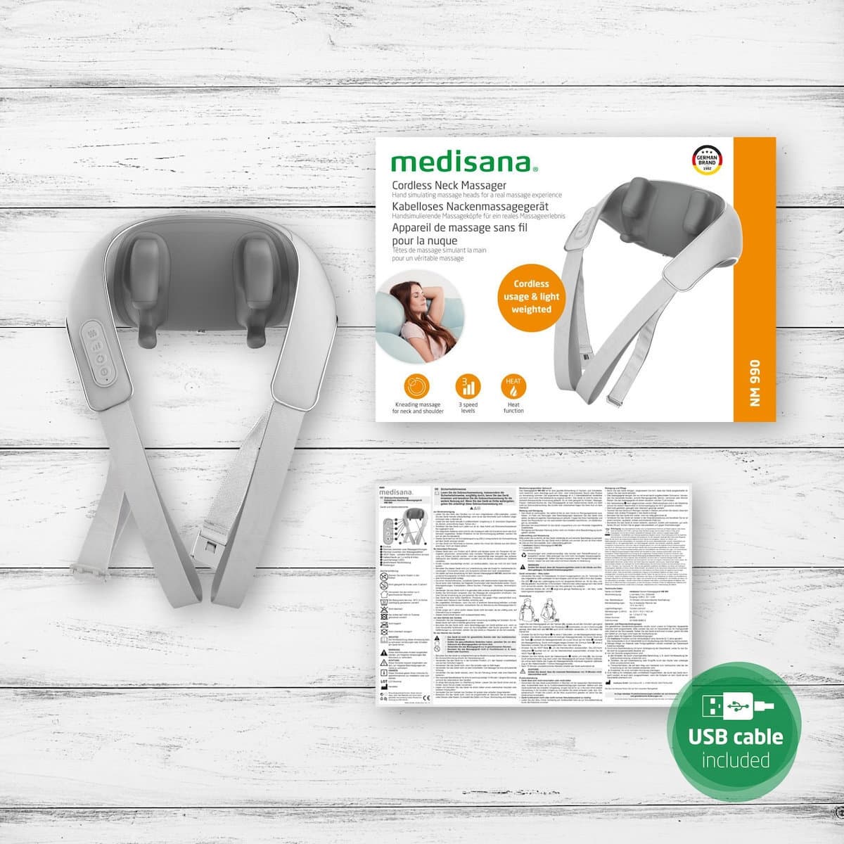 Medisana NM 990 Συσκευή Μασάζ για τον Αυχένα & την Πλάτη Γκρι 2