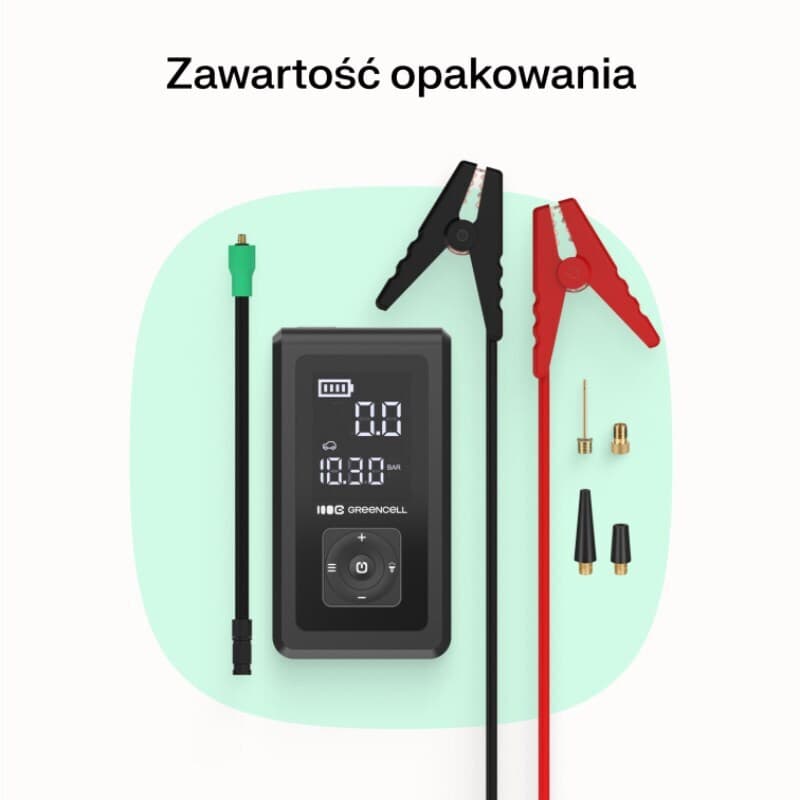 Green Cell Φορητός Εκκινητής Μπαταρίας Αυτοκινήτου & Μοτοσυκλέτας 8000mAh με Power Bank / Φακό 12V CJSGC03 7