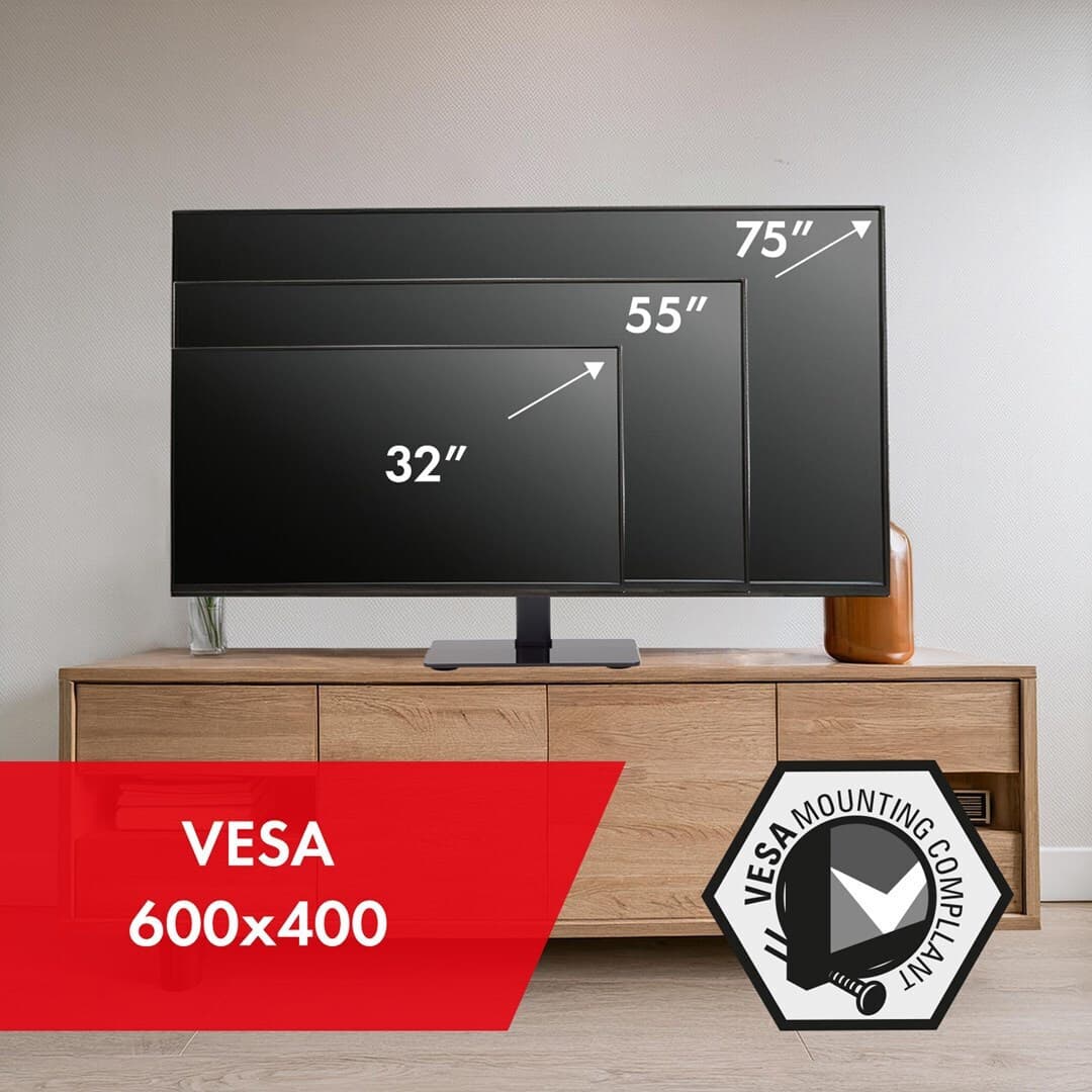 Επιτραπέζια Βάση Τηλεόρασης έως 75" Μαύρο 6