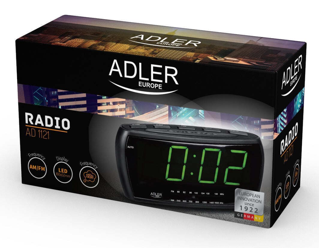 Adler AD-1211 Επιτραπέζιο Ψηφιακό Ρολόι LED με Ξυπνητήρι & Ραδιόφωνο Μαύρο AD 1211 8